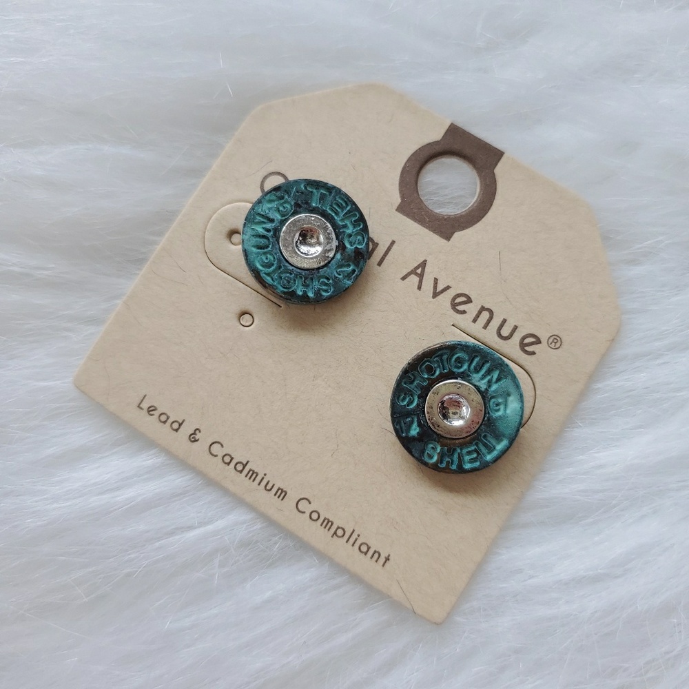 Aged Metal Bulletshell Studs